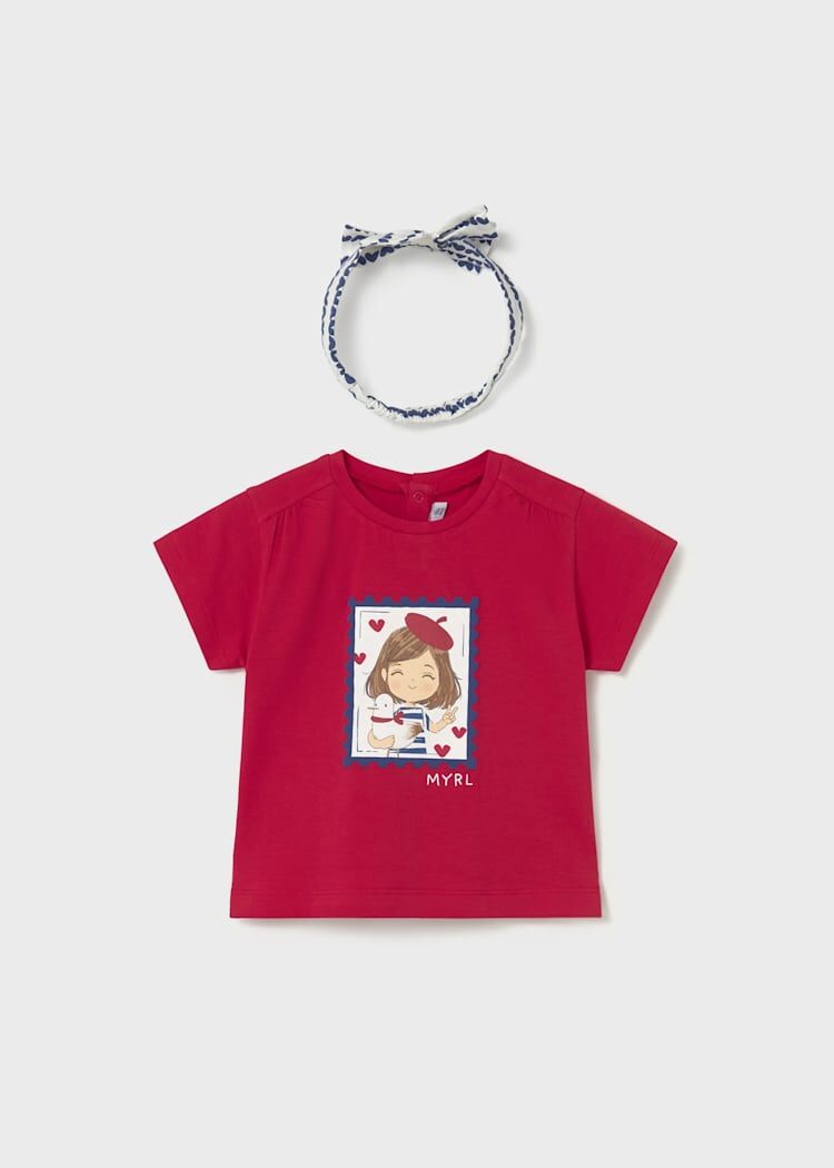 MAYORAL SAÇ BANTLI KIZ BEBEK TSHIRT
