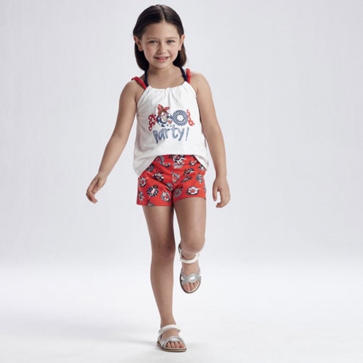 KIRMIZI ŞORTLU İKİLİ SET