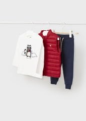 ŞİŞME YELEKLİ ÜÇLÜ SET