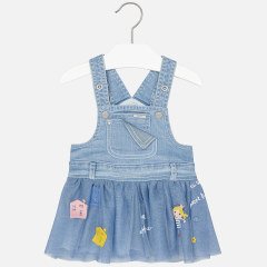 DENIM TÜLLÜ ELBİSE