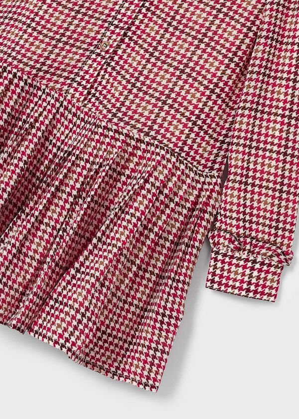 BASKILI ŞİFON  ELBİSE