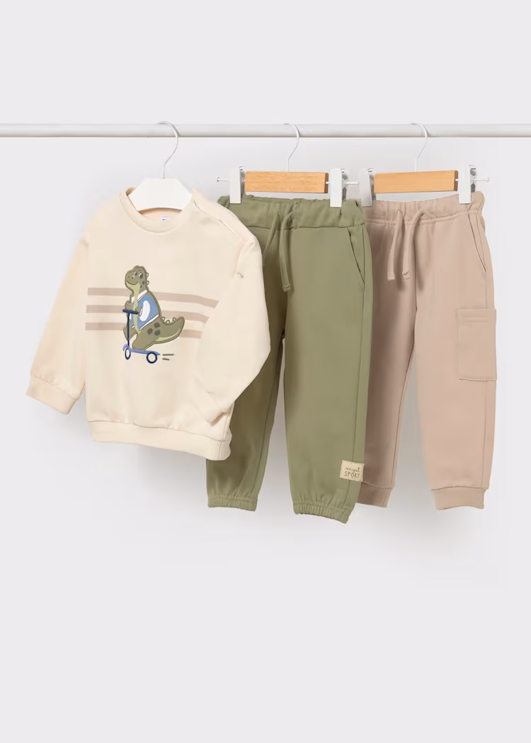 Mayoral Erkek Bebek Dinozor 3’lü Set