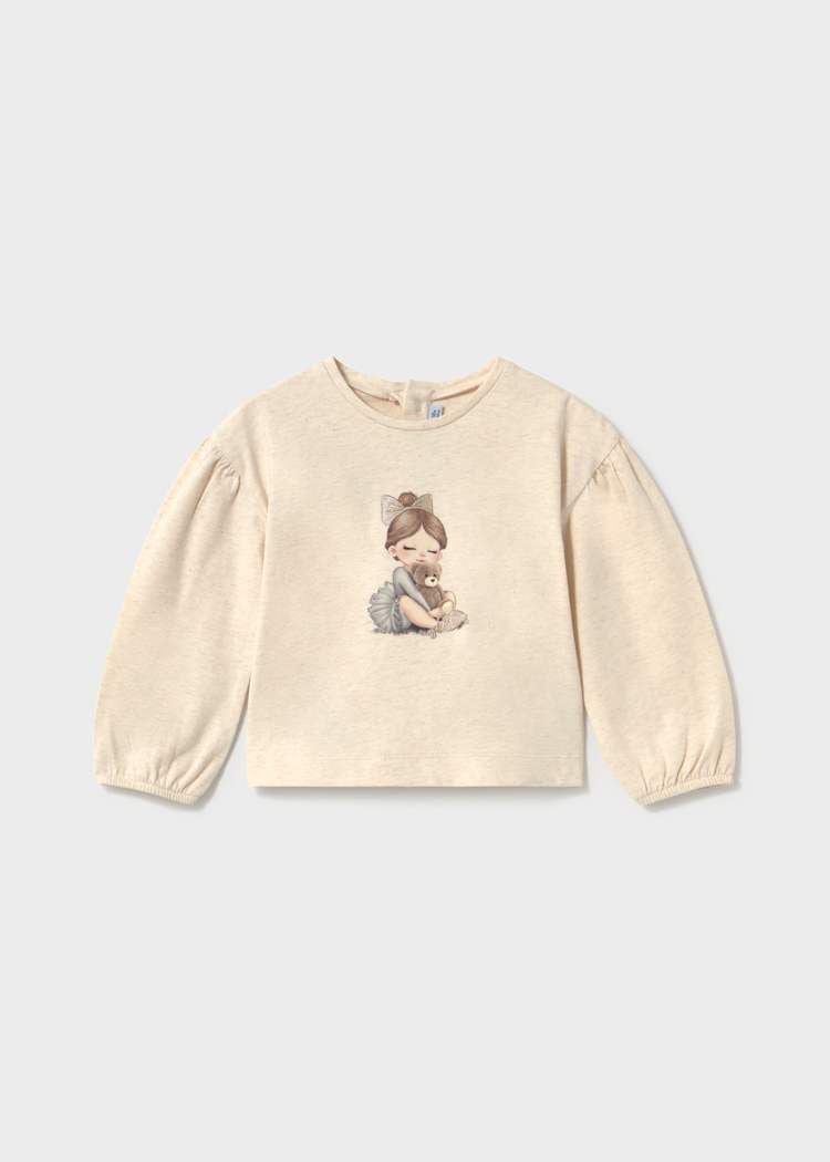 Mayoral Kız Bebek Ayıcıklı Uzun Kollu T- shirt