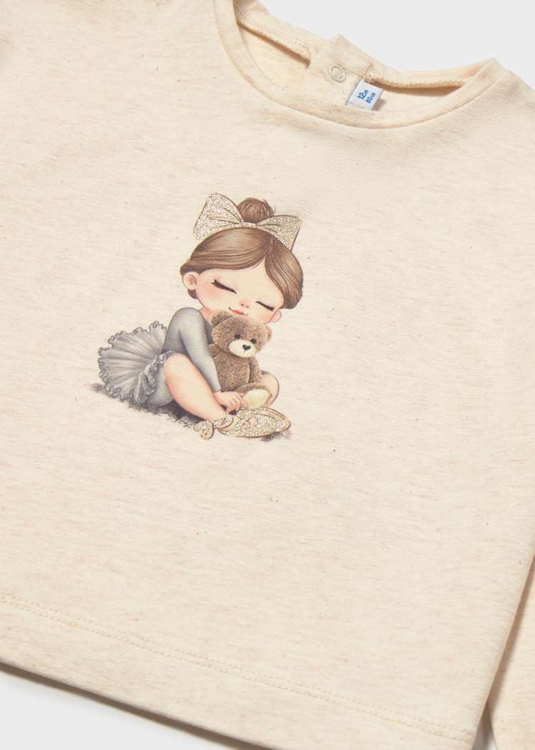 Mayoral Kız Bebek Ayıcıklı Uzun Kollu T- shirt