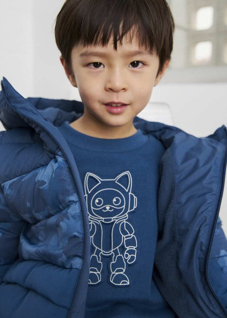 Mayoral Erkek Çocuk Robot Kedi Kabartmalı Sweatshirt