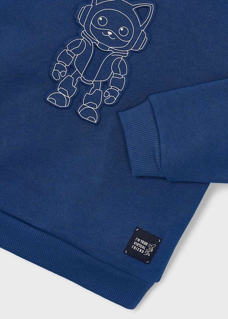Mayoral Erkek Çocuk Robot Kedi Kabartmalı Sweatshirt