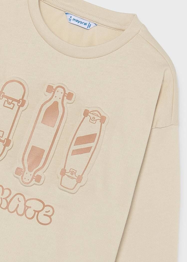 Mayoral Erkek Çocuk Skateboard Baskılı Uzun Kollu T-Shirt