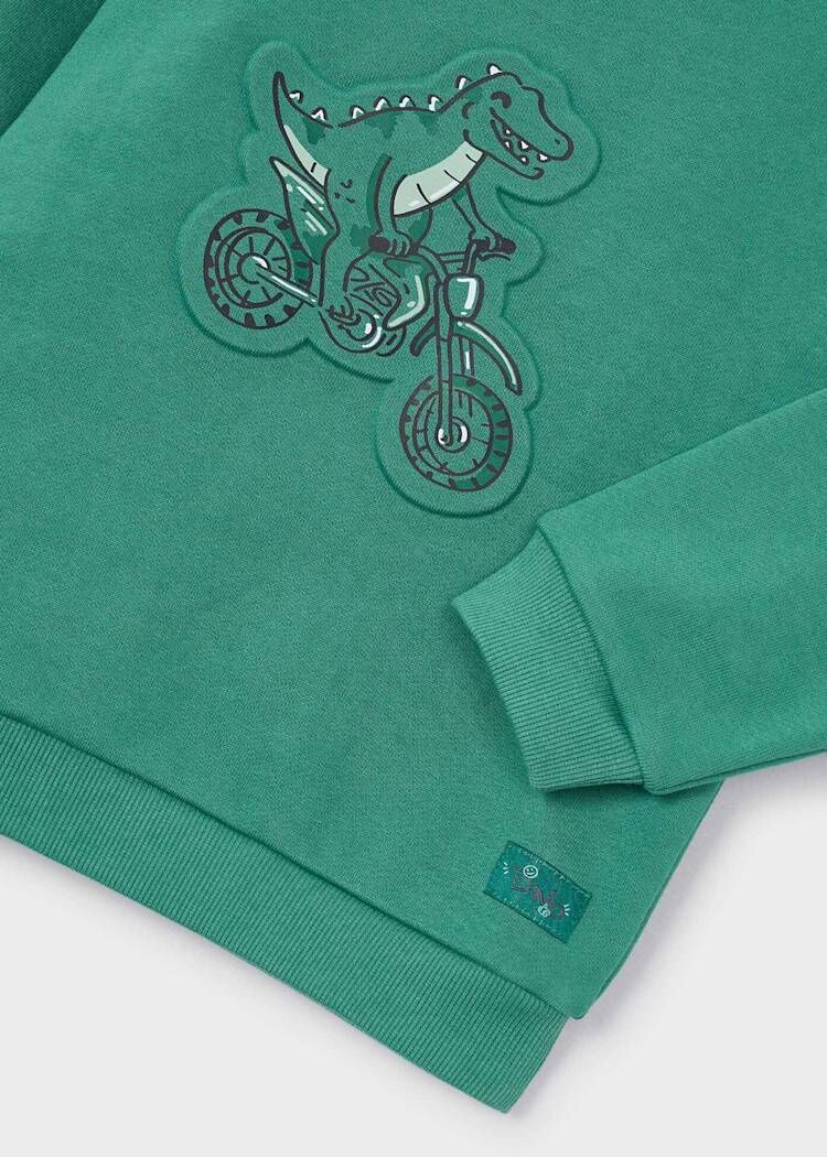 Mayoral Erkek Çocuk Dinozor Desenli Yeşil Sweatshirt