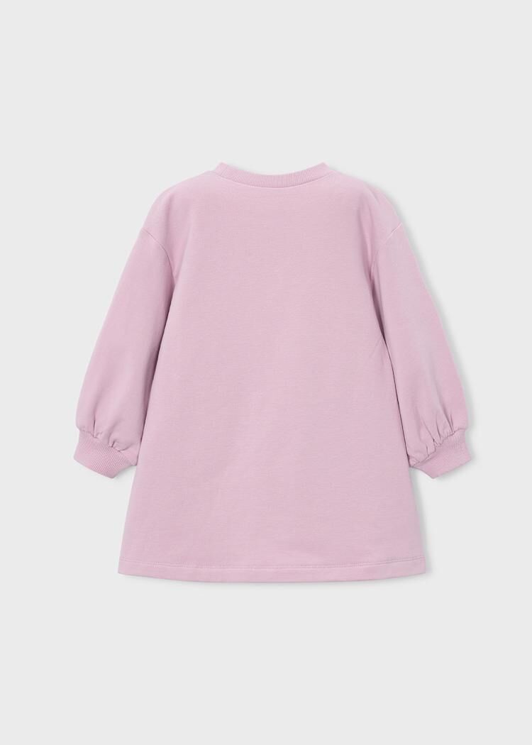 Mayoral Kız Çocuk Pembe Kalp ve Kız Figürlü Sweat Elbise