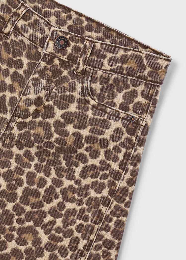 Mayoral Kız Çocuk Leopar Desenli Wide Leg Pantolon