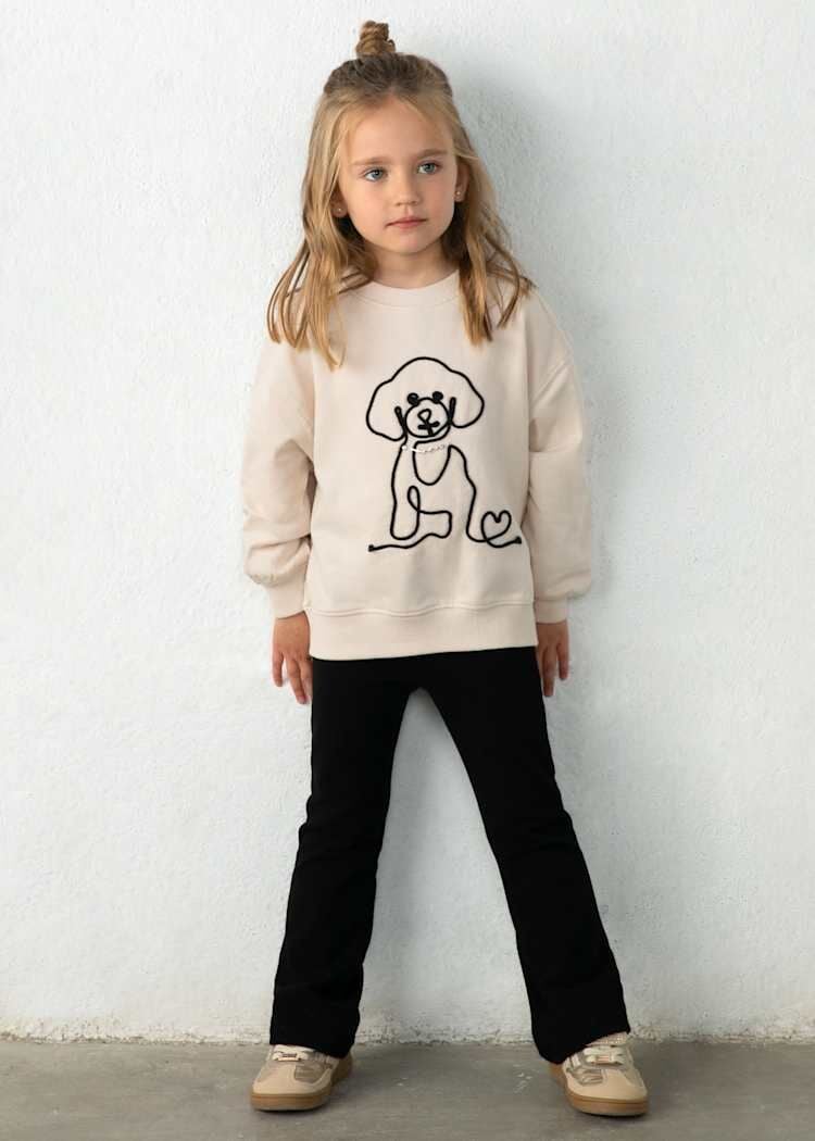 Mayoral Kız Çocuk Poodle Desenli Sweatshirt Pantolon Takım