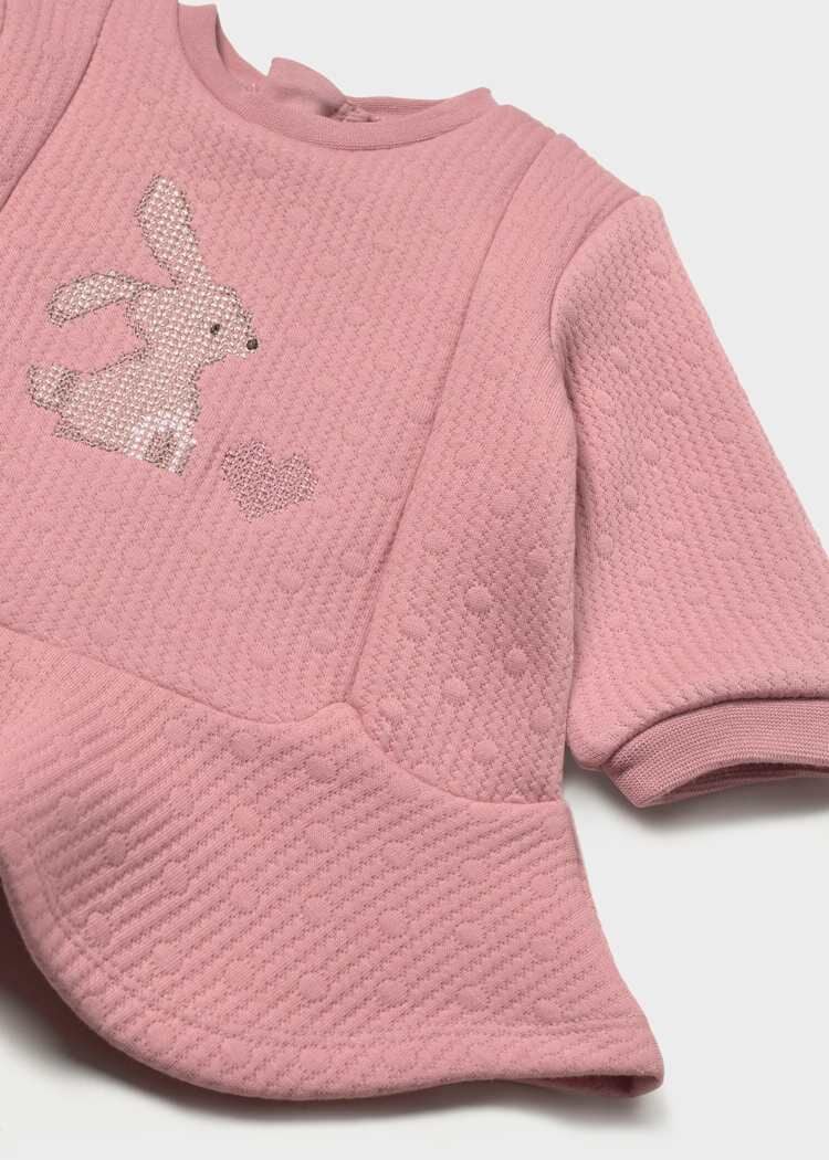 Mayoral Kız Bebek Tavşan Desenli Pembe Elbise