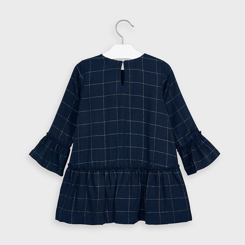 LACİVERT KARE ELBİSE