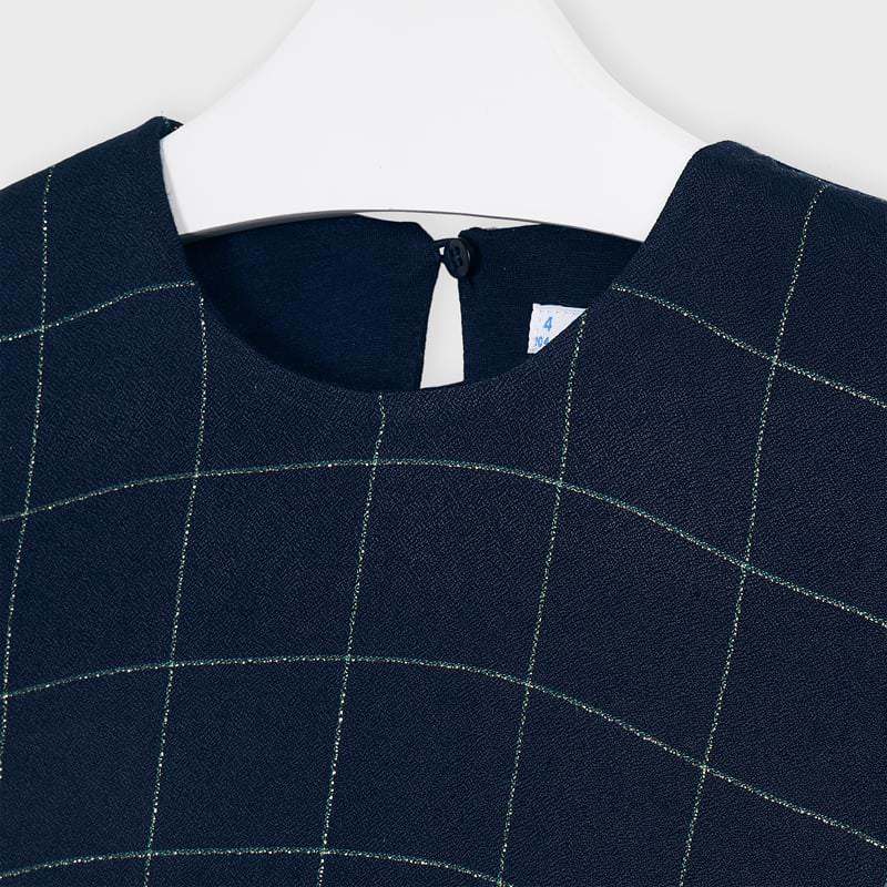 LACİVERT KARE ELBİSE