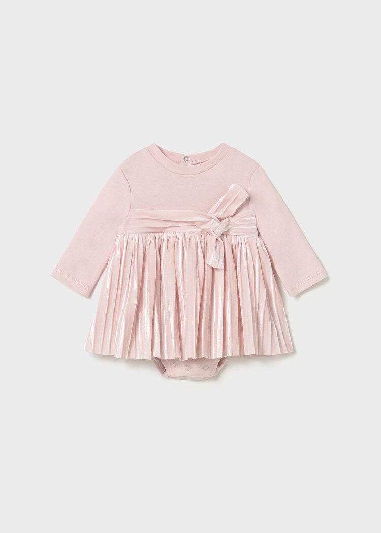 Mayoral Kız  Bebek Pileli Etekli  Body Elbise-  Pembe