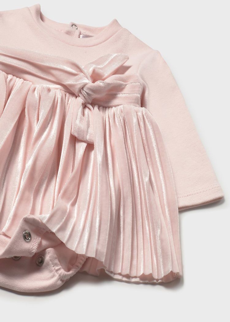 Mayoral Kız  Bebek Pileli Etekli  Body Elbise-  Pembe