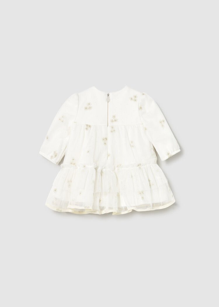 İŞLEMELİ TÜLLÜ ELBİSE