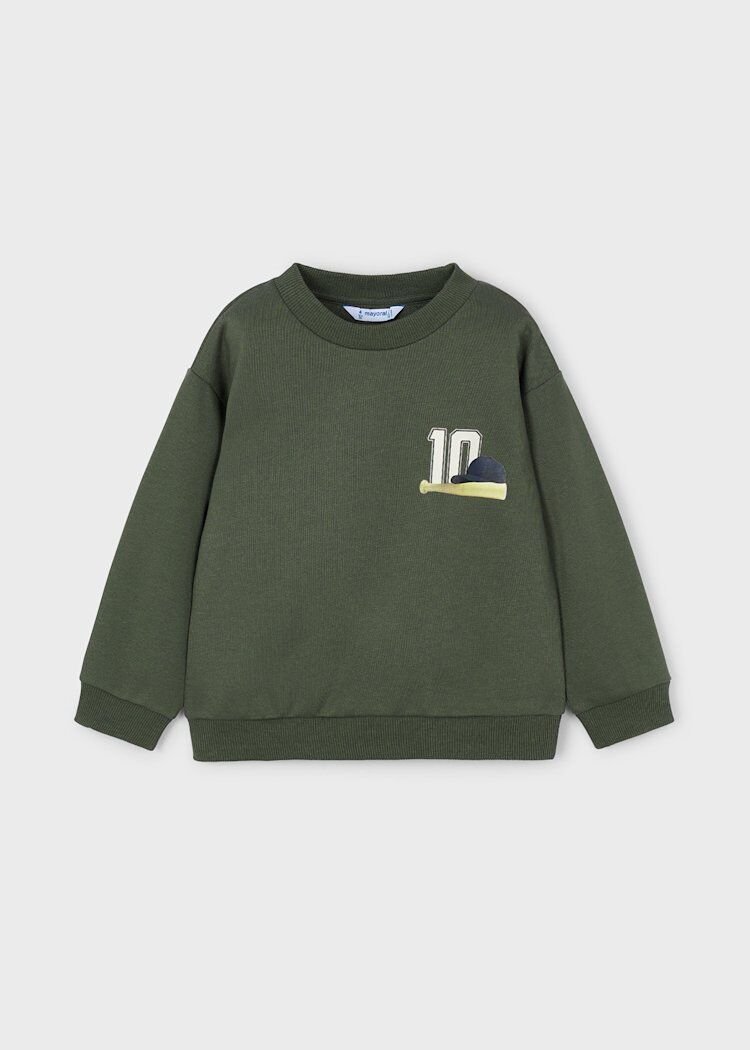 Mayoral Erkek Çocuk 10 Baskılı Haki Sweatshirt