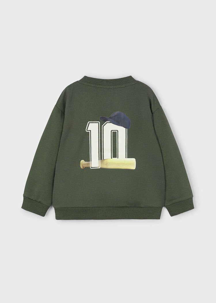Mayoral Erkek Çocuk 10 Baskılı Haki Sweatshirt