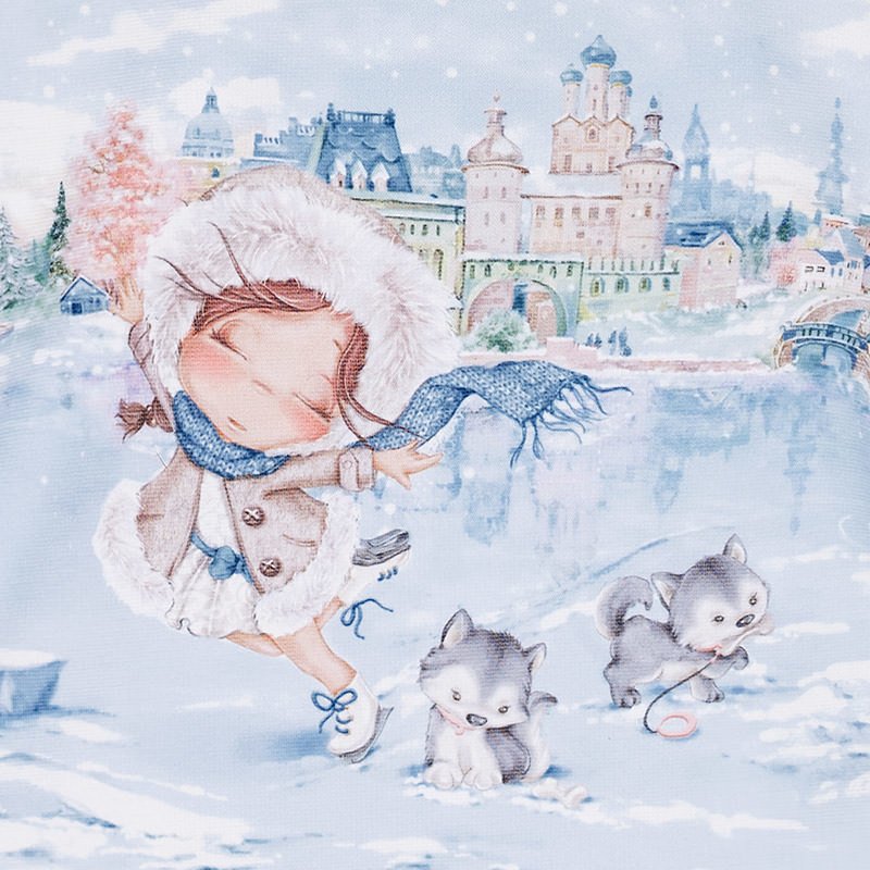 Mayoral Kız Bebek Kış Masalı Baskılı Polar Elbise – Ekru